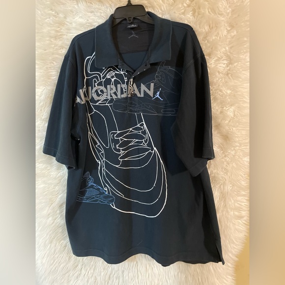 Nike Air Jordan 5 Men’s Jumpman Promo Shoe Graphic Polo Shirt. Size 3XL - Picture 2 of 14
